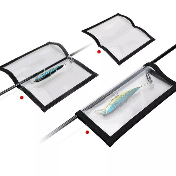 4pcs Clear PVC Fishing Lure Wraps Hook Protective Cover Fishing Storage Bag AU