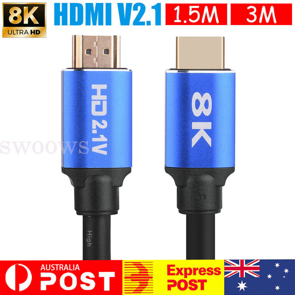 Premium HDMI Cable V2.1 Ultra HD 8K 7680*4320 3D High Speed Ethernet HDR ARC