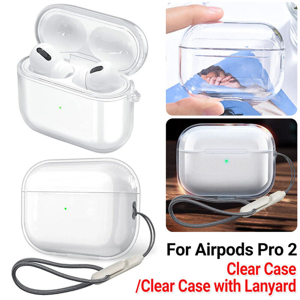 Clear Case Cover Soft Waterproof Holder Strap Lanyard For Airpods Pro 2 2022 3rd