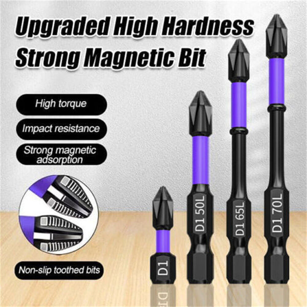 Upgraded High Hardness and Strong Magnetic Bit,D1 Impact Driver Bit Set 2023 New