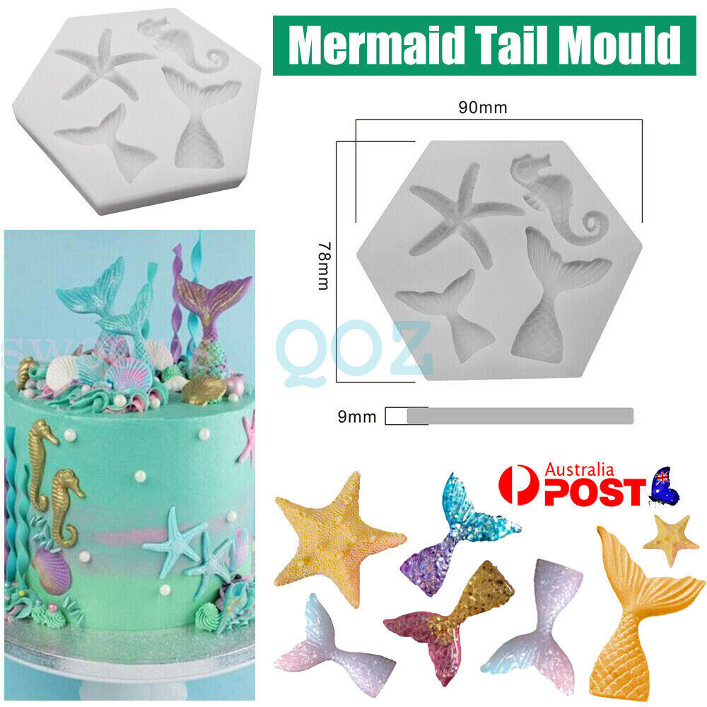 Sea Shell Silicone Fondant Mould Cake Sugar Craft Starfish Icing Baking Mold AU