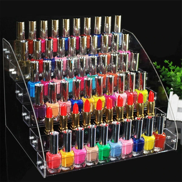 Acrylic Nail Polish Varnish Organiser Holder Desk Storage Stand Display Rack AU