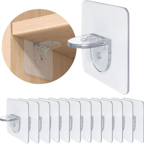 1/10Pcs Shelf Adhesive Support Pegs Wardrobe Partition Bracket Holder Wall Hook