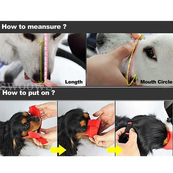 Adjustable Pet Dog Mask Stop Bark Bite Mesh Mouth Muzzle Chewing Grooming Stop