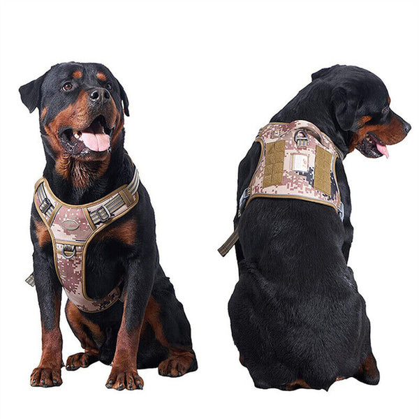 Dog Harness Tactical No Pull Adjustable Pet Military Working Training Vest S-XL