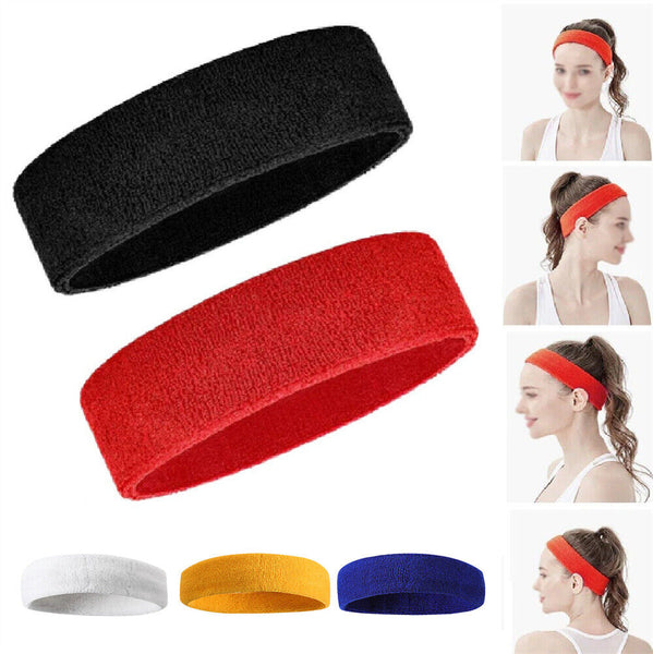 1/2x Sports Headband Head Sweat Bands Running SweatBand Workout Yoga Unisex
