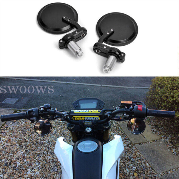 1 Pair Motorcycle 7/8"Handlebar End Mirror for 450EXC 500EXC 1300EXC Dirt Bike