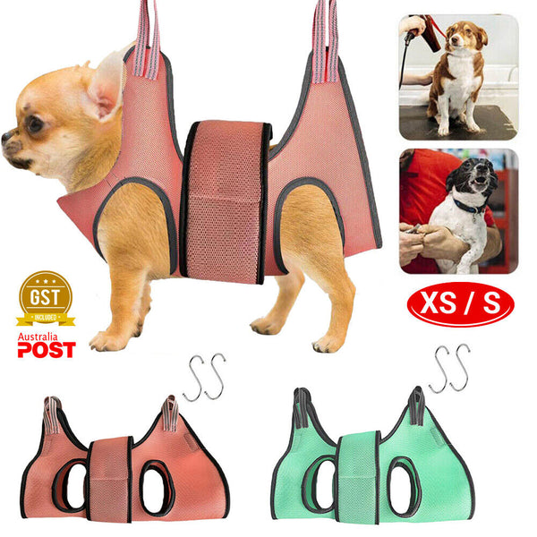 Small Pet Grooming Sling Hammock Dog Cat Restraint Bag Bathing Trimming NailCare