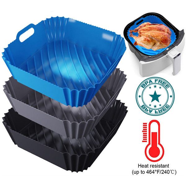 New Air Fryer Silicone Pot Air Fryer Basket Liner Non-Stick Reusable Baking Tray