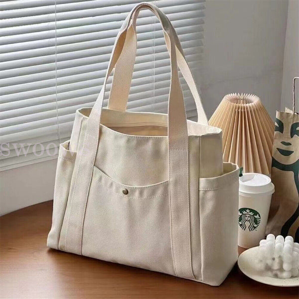 Women Canvas Tote Bag Travel Casual Handbag Shoulder Bag Large Shopping Bags