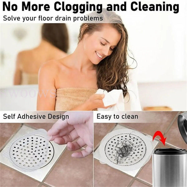 30 Pack Disposable Shower Drain Hair Catcher Hair Catcher Mesh Stickers