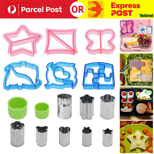 16x Sandwich Cutter Kids DIY Lunch Cake Toast Shape Mold Creative Bread Mould au