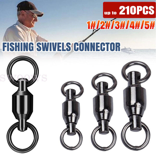 Heavy Duty Ball Bearing Fishing Swivel Copper Stainless Steel Solid Welded Rings