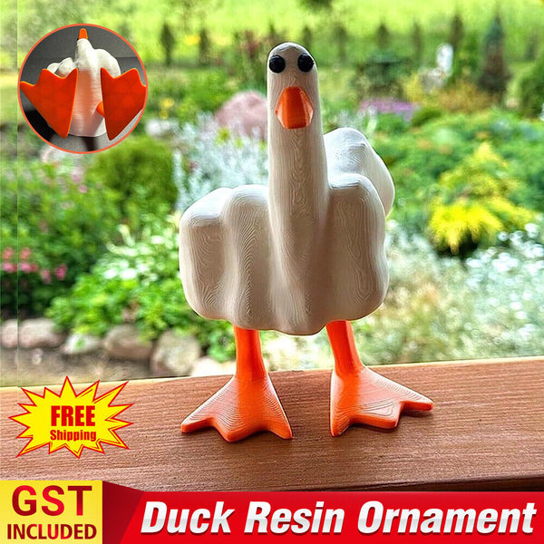 2024 Duck You Resin Duck Figurine Ornament Little Duck Figurine Yard Art Decor