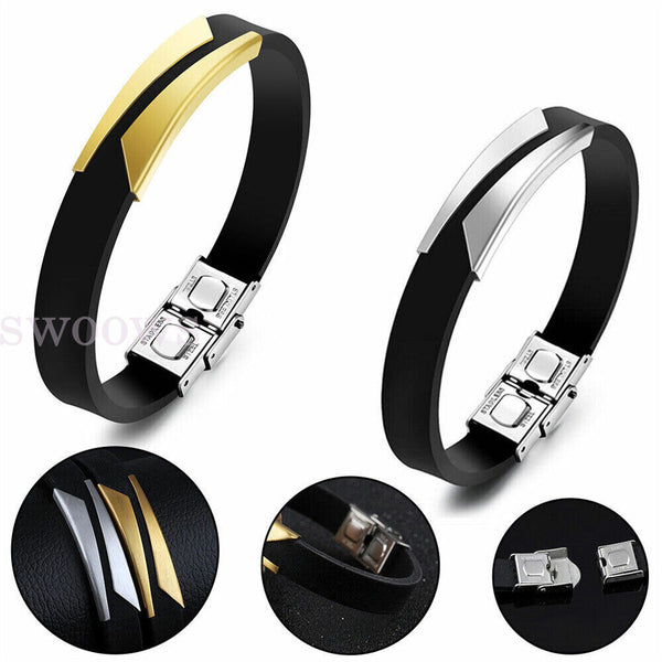 21cm Mens Leather Bracelet Bangle Bracelet Braided Wristband Buckle alloy