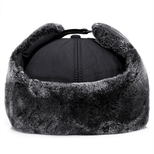 Winter 3 in 1 Thermal Fur Lined Trapper Bomber Hat with Ear Flap Face Mask Cap