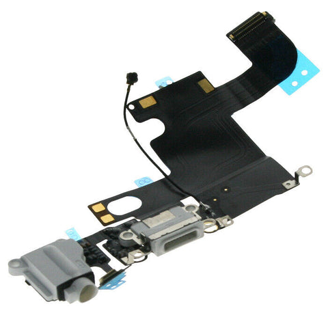 For iPhone 6 OEM Dock Connector Port Microphone Grey Flex Cable Headphone Jack