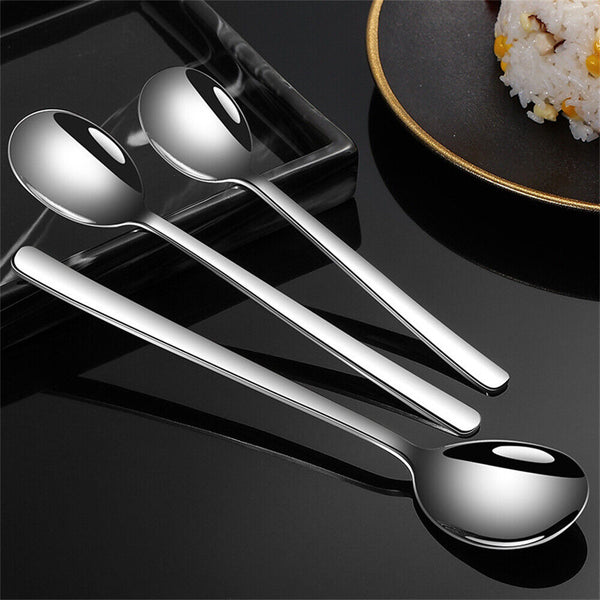 UP 10PC Long Handled Stainless Steel Coffee Spoon Cold Drink Ice Cream Tea Spoon