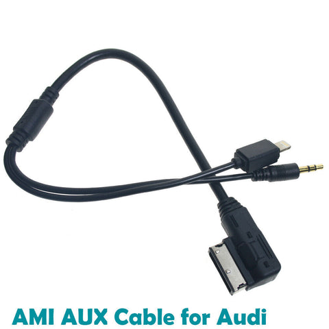 3.5mm AUX MMI AMI Jack Cable For Audi for iPhone iPod Adapter Cable NEW