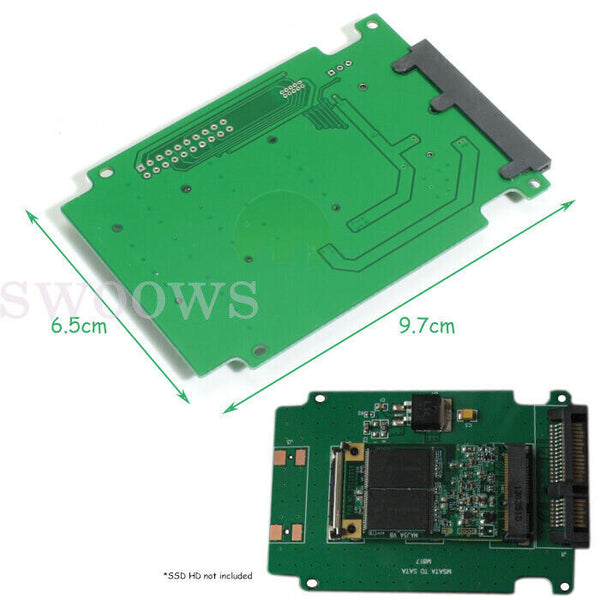 mSATA PCI-E PCIE SSD 50mm to 2.5-inch SATA Adapter Converter for Laptop Notepad