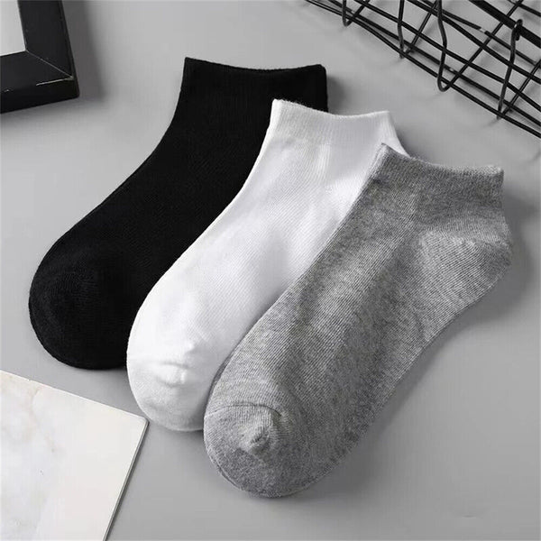 1-10 Pairs Low Cut Socks Cotton Soft Breathable Non-Slip Casual Ankle AU Hot