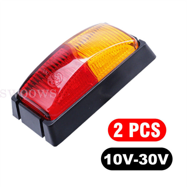 Red Amber LED Clearance Lights Side Marker Lamp Trailer Truck Caravan Multi Volt