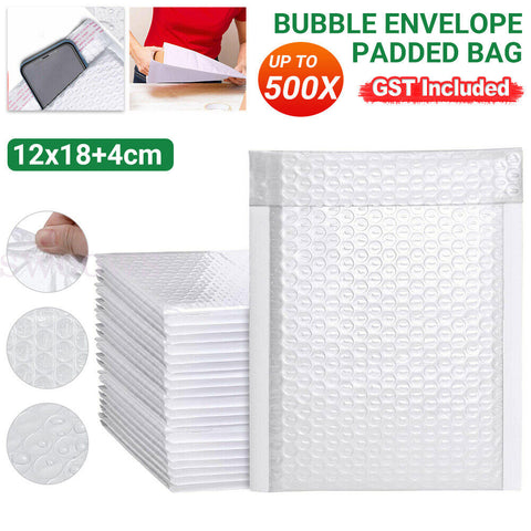 50/500pcs Top Quality Poly Bubble Mailer 120 x 180mm Plastic Padded Bag Envelope