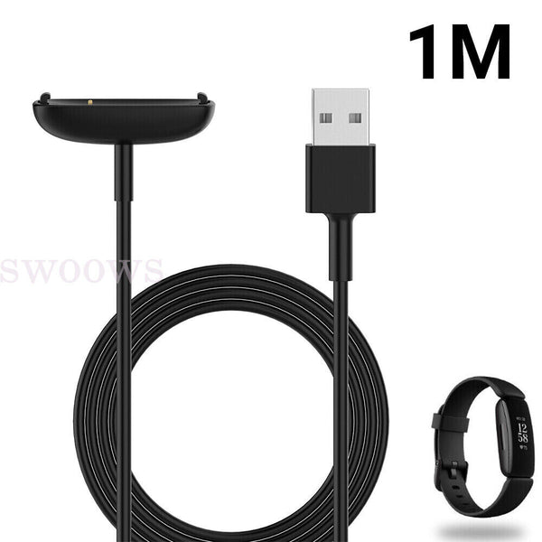 USB Charger Cable Charging For Fitbit Charge 3 4 5 / Versa 3/4 / Inspire 2 One