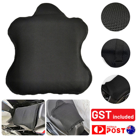 Universal Motorcycle Comfort Gel Seat Cushion Air Motorbike Pillow Pad Cover AU