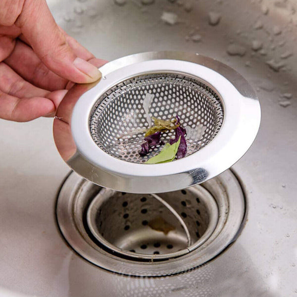 4/8x Stainless Steel Kitchen Sink Mesh Strainer Waste Plug Filter Drain Stopper