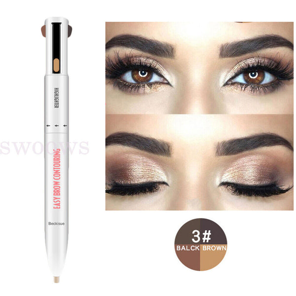 4 in 1 Brow Contour Pen Defining & Highlighting Makeup Beauty Tool Pencil