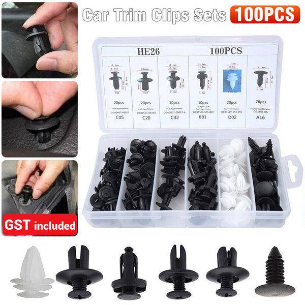 Quick and Easy Installation 100pcs Car Buckle Set Suitable for All Vehicles NEW