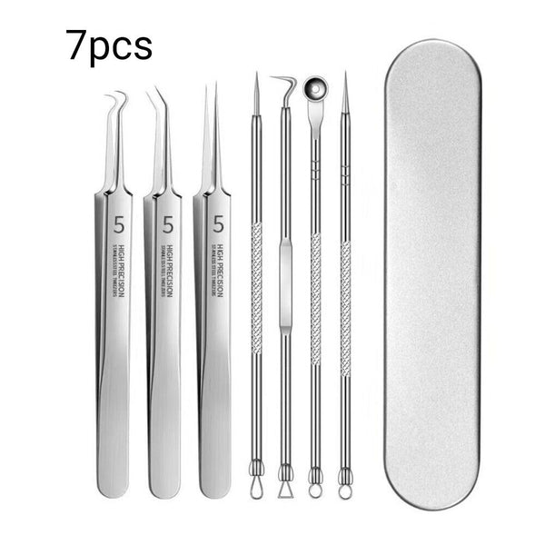 UP15Closing Beauty Salon Cell Clip Blackhead Tweezers Pimple Remover Acne Needle