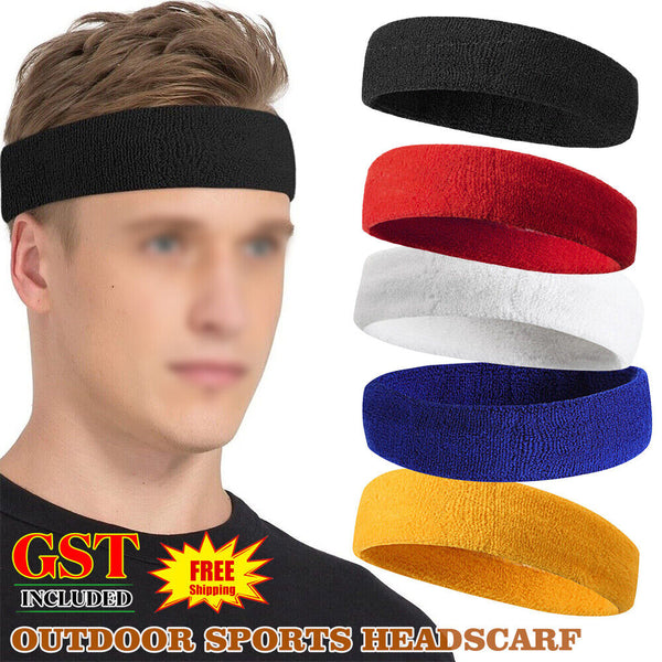1/2x Sports Headband Head Sweat Bands Running SweatBand Workout Yoga Unisex