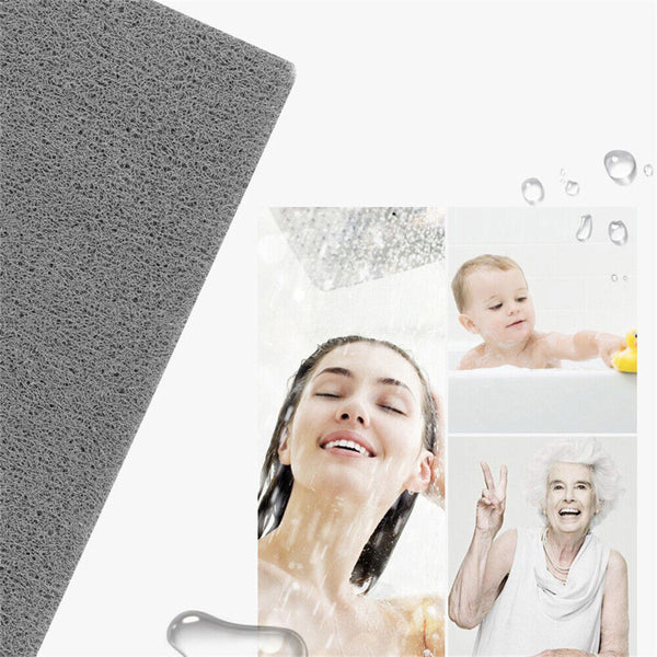 Anti Slip Loofah Shower Rug Bathroom Bath Mat Carpet Water Drains Non Slip AU