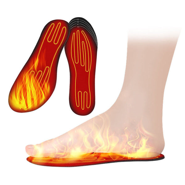 USB Electric Heated Shoe Insoles Feet Heater Foot Winter Warmer Pads Warm Socks