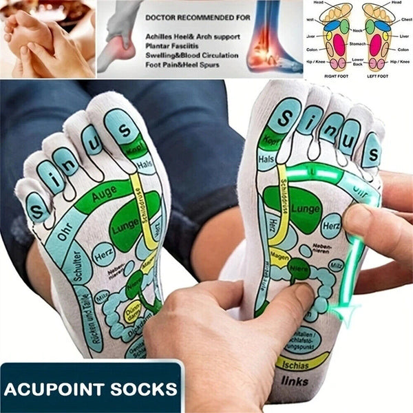 Foot Acupressure Reflexology Massage Socks Anti Slip Breathable Sock Unisex Yoga