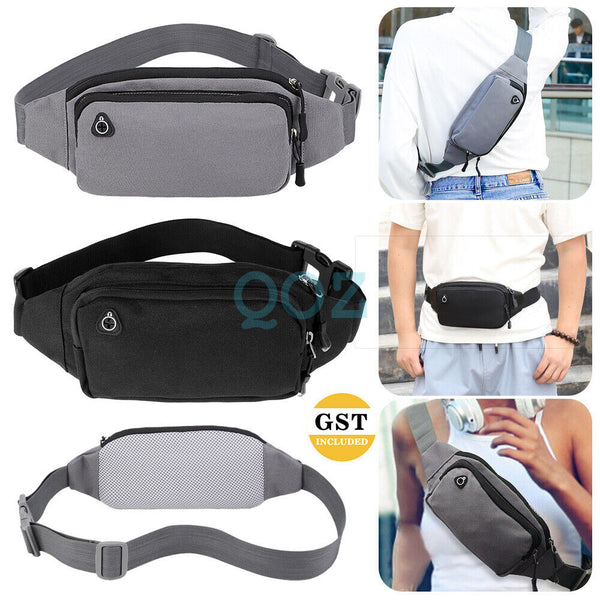 Unisex Handy Waist Belt Climbing Hiking Sport Bum Bag Fanny Pack Zip Pouch Large