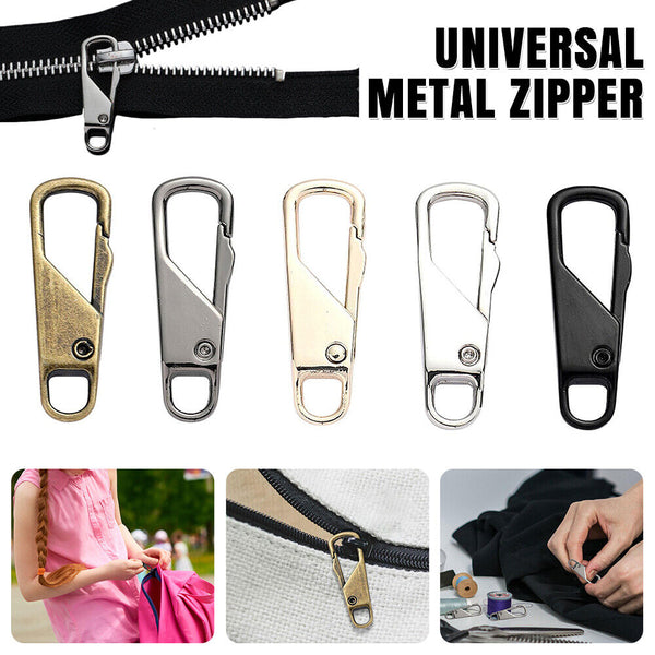 UP50 Universal Metal Zipper Pull Fixer Slider Puller Zip Head Repair Replacement