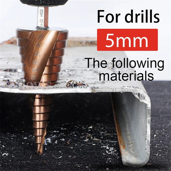 4-32mm Step Drill HSS Steel Titanium Coated Cone Bit Hole Cutter Part Metal