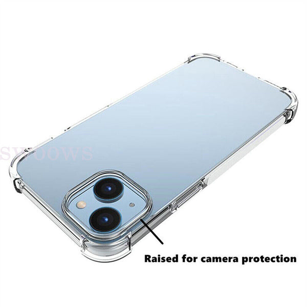 Clear Shockproof Bumper Back Case Cover For iPhone 14 Pro 13 Pro Max