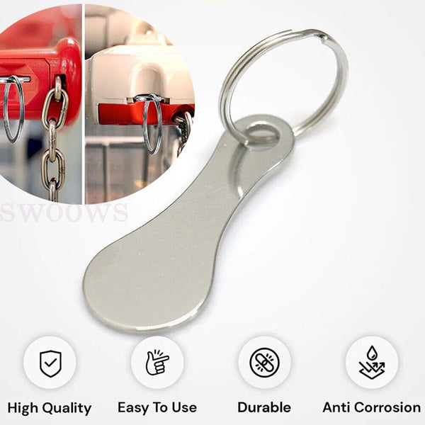 Removable Shopping Trolley Token Key Unlocker Keyring For ALDI Coles Woolworths