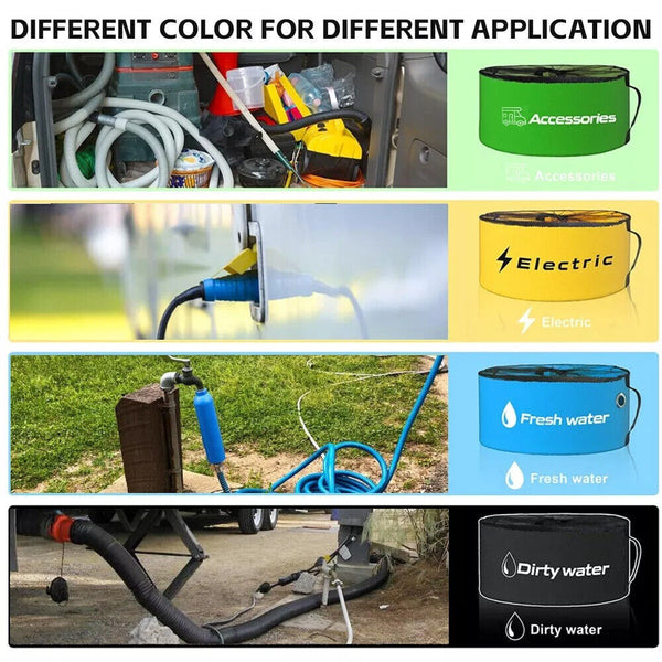 1/2 x Hose Bag Caravan Camping Cable Organizer Electrical Cords Storage Bags