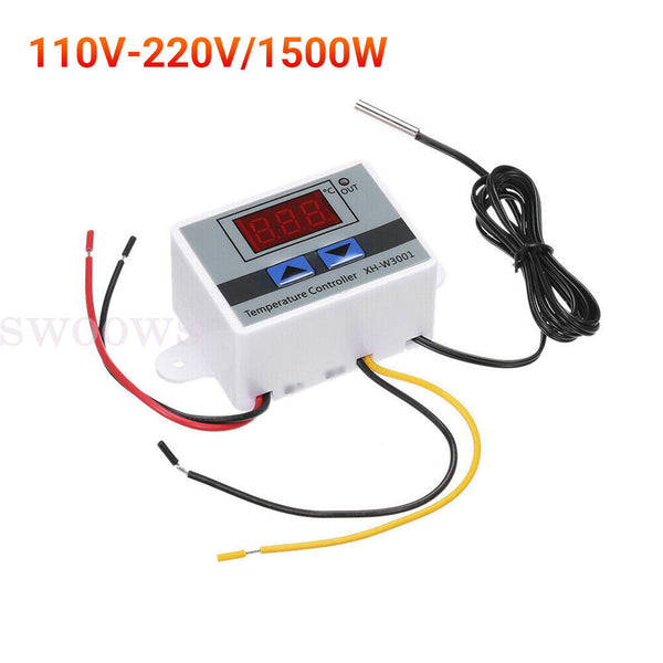 Digital LED Temperature Controller Thermostat Control Switch W/ Waterproof Probe