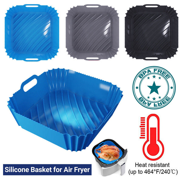 New Air Fryer Silicone Pot Air Fryer Basket Liner Non-Stick Reusable Baking Tray