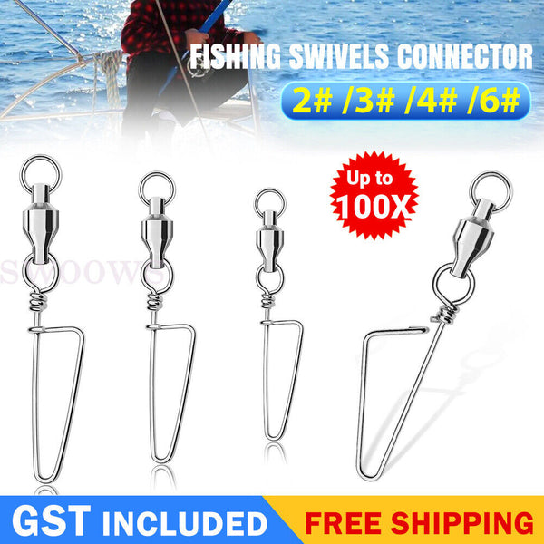 Fishing Swivels Ball Bearing Coastlock Snap Stainless Steel Trolling Connector