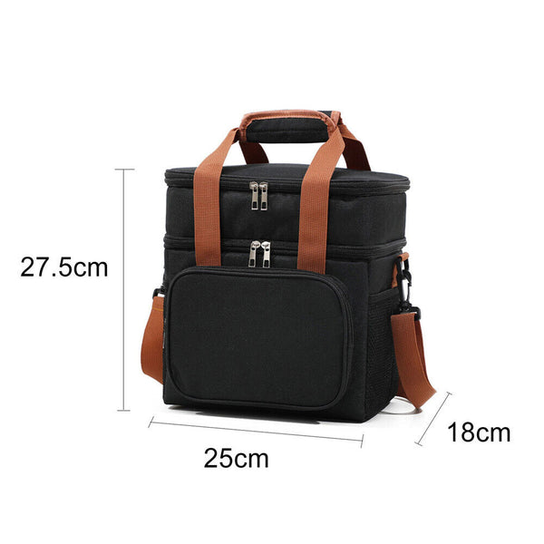 Outdoor Portable Lunch Bag Thermal Insulated Food Container Cooler Bag Crossbody