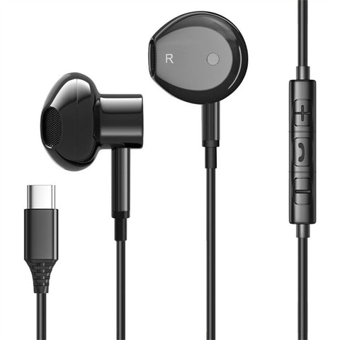 USB Type C Headphones Earphone w/ MIC Microphone Headset For for Samsung Android