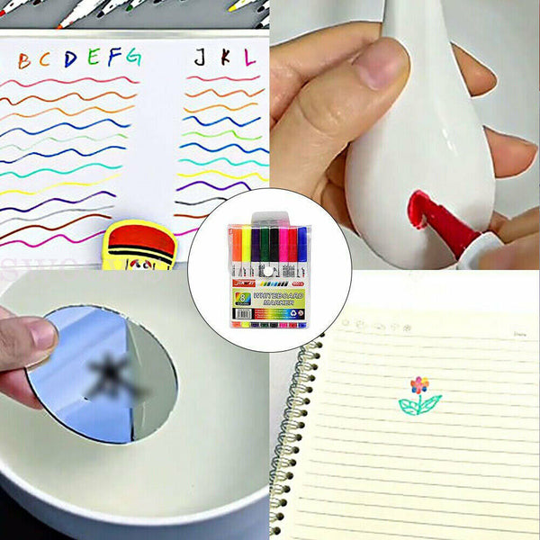 8pc Magical Water Painting Pen Magic Doodle Drawing Pens Multicolor Child Gift