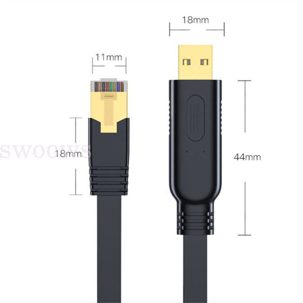 USB TO RJ45 Serial RS232 Console Cable Express Net Cable for Cisco Routers AU